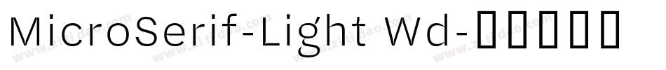 MicroSerif-Light Wd字体转换